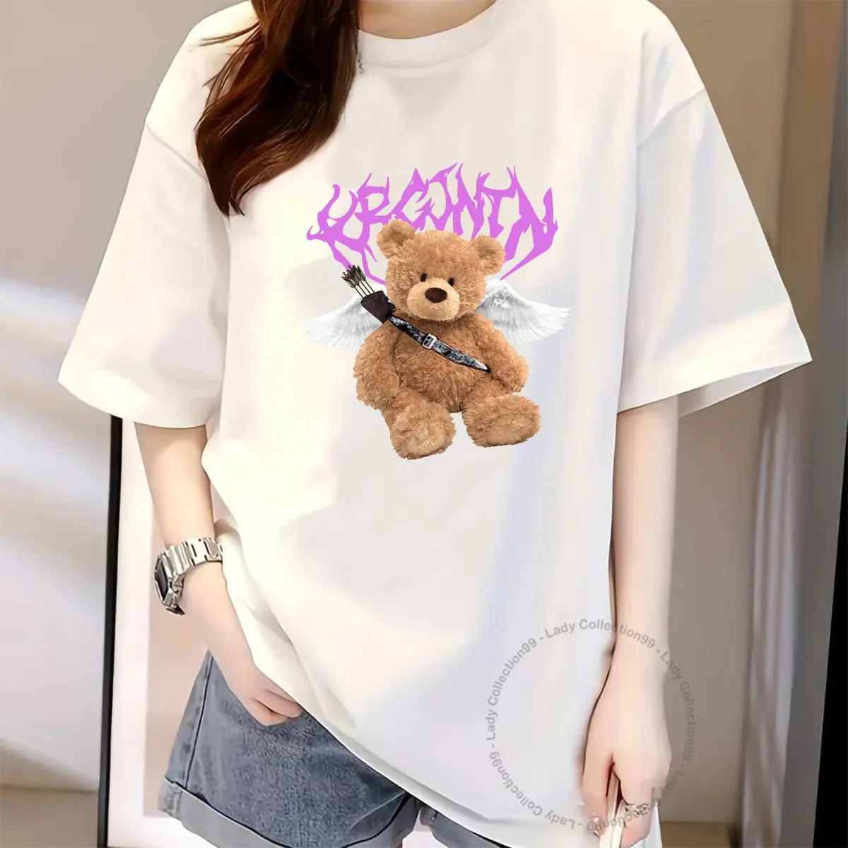 Kaos Oversize Unisex Wanita | Kaos Oversize Tshirt | Kaos Oversize Wanita | Kaos Oversize Premium | Kaos Wanita Oversize - Teddy Bear Panah