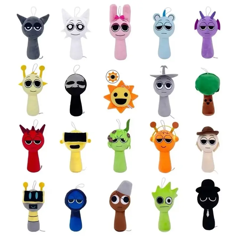 Mainan Boneka Sprunki Horor Plush Rhythm Box New Surrounding Spunky the Game Ukuran 40CM Plush Dolls Toys 2
