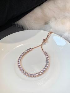 Gelang Tangan, SUNQ, Elegan, Gaya Minimalis, Bertali Berlian, Gelang Mewah women jewelry