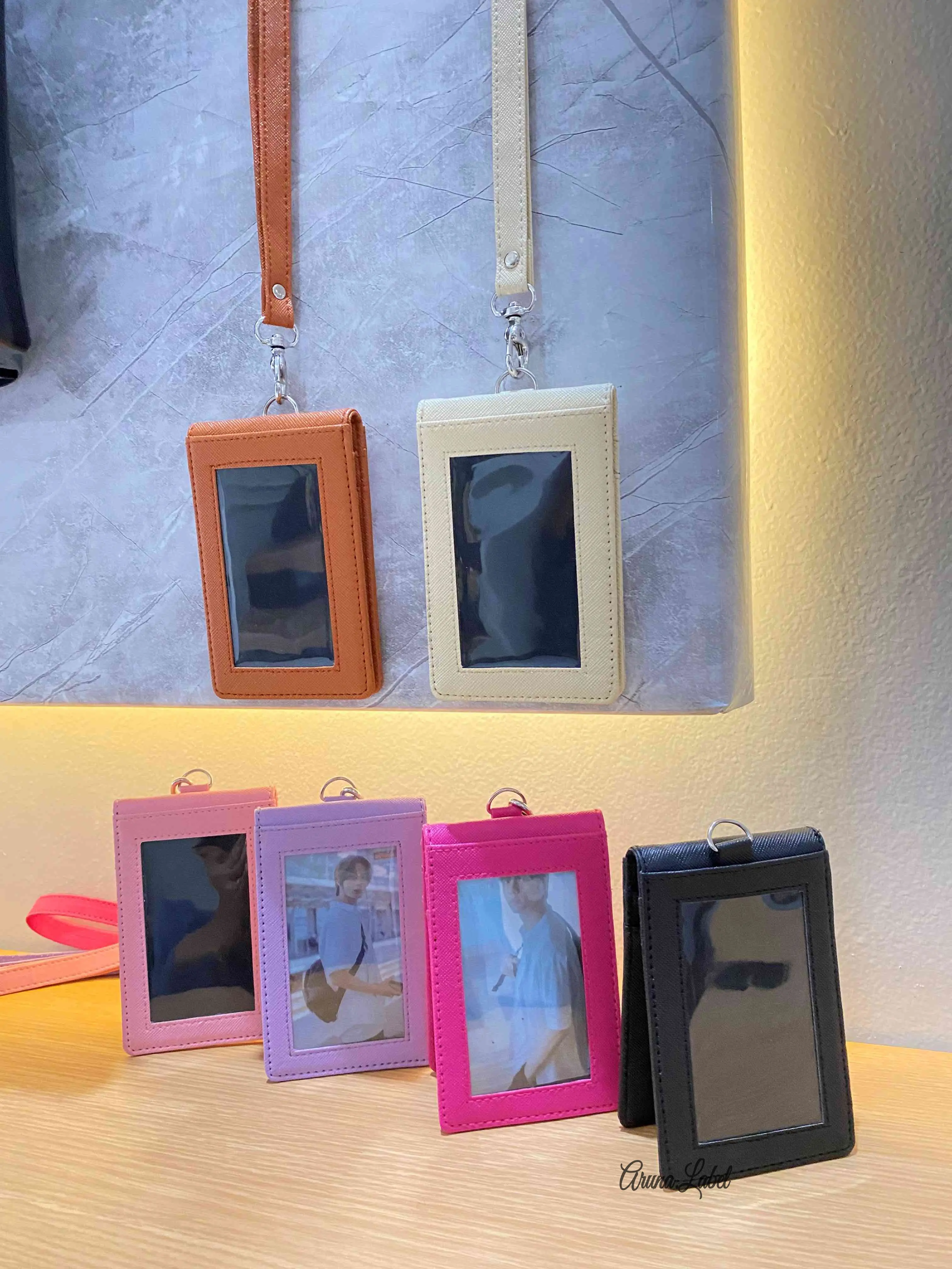 LANYARD ID card holder/ Name tag id bolak balik depan belakang/Dompet tali leher/LANYARD 2 SISI MURAH
