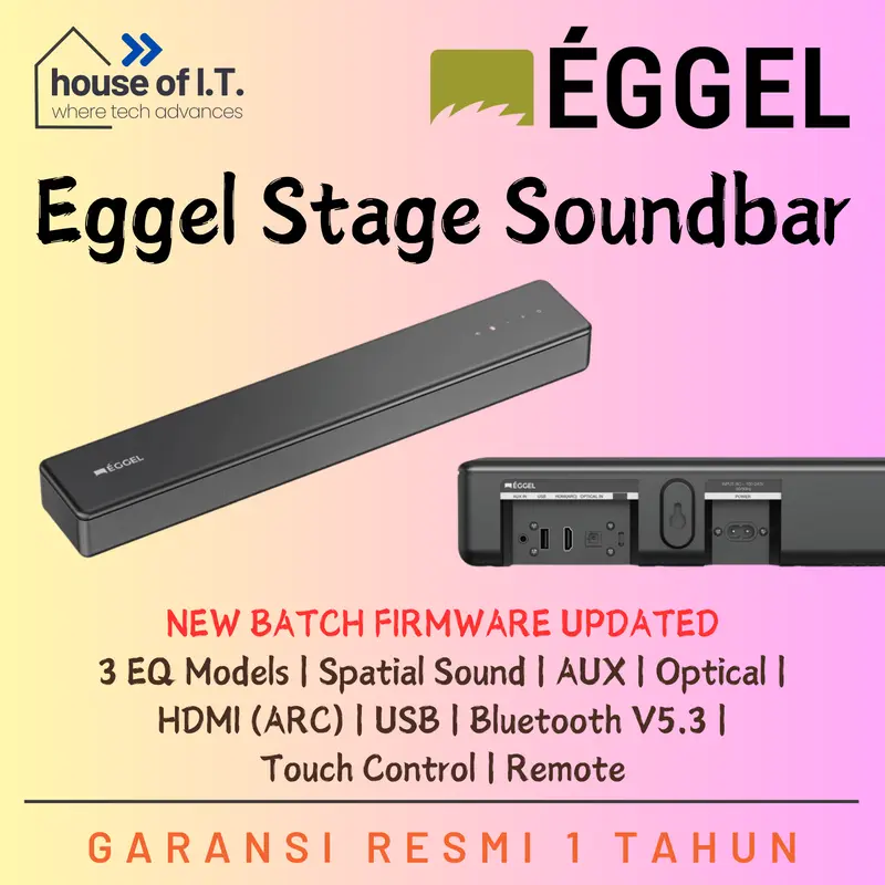 Eggel Stage SoundBar HDMI ARC SoundBar Bluetooth EGGEL Speaker