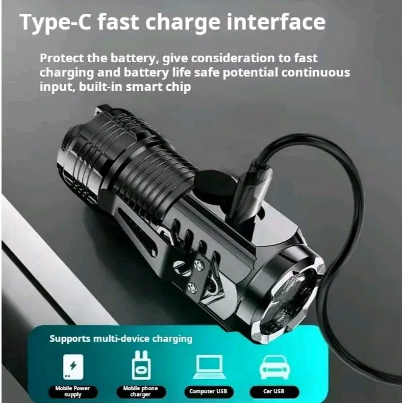 Senter Led Super Terang MX-B16 10000 Lumens Jarak Jauh Waterproof High Power Flashlight Tahan Air 8