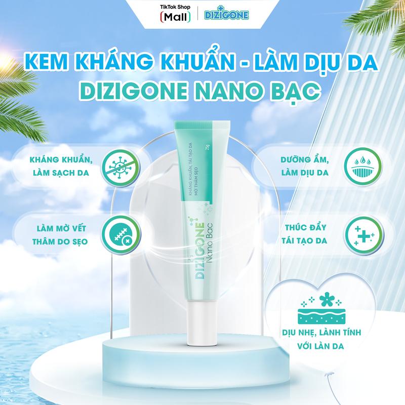Kem kháng khuẩn - phục hồi da DIZIGONE Nano Bạc 25g