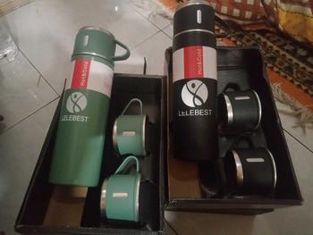 Product Review of Termos Sultan Vacuum Flask Set / Botol Minum Cangkir 500 ML Panas Dingin Souvenir Stainless Steel Wadah Thermos from k**o 3