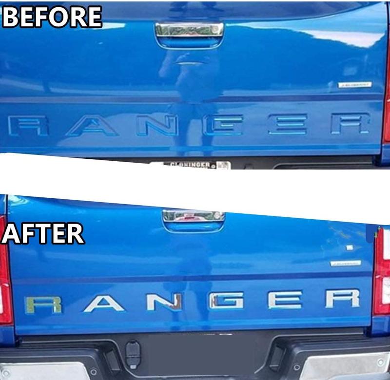 Product Introduction of ABS Plastic 3D Rear Trunk Tailgate Insert Letters For Ford Ranger T6 T7 T8 2012-2019 Emblem Decal Sticker Nameplate Letter Car Accessories 8