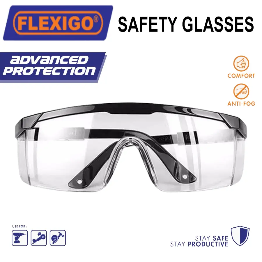Kacamata Safety Glasses Fashion Bening Clear Flexigo Motor Las Gerinda
