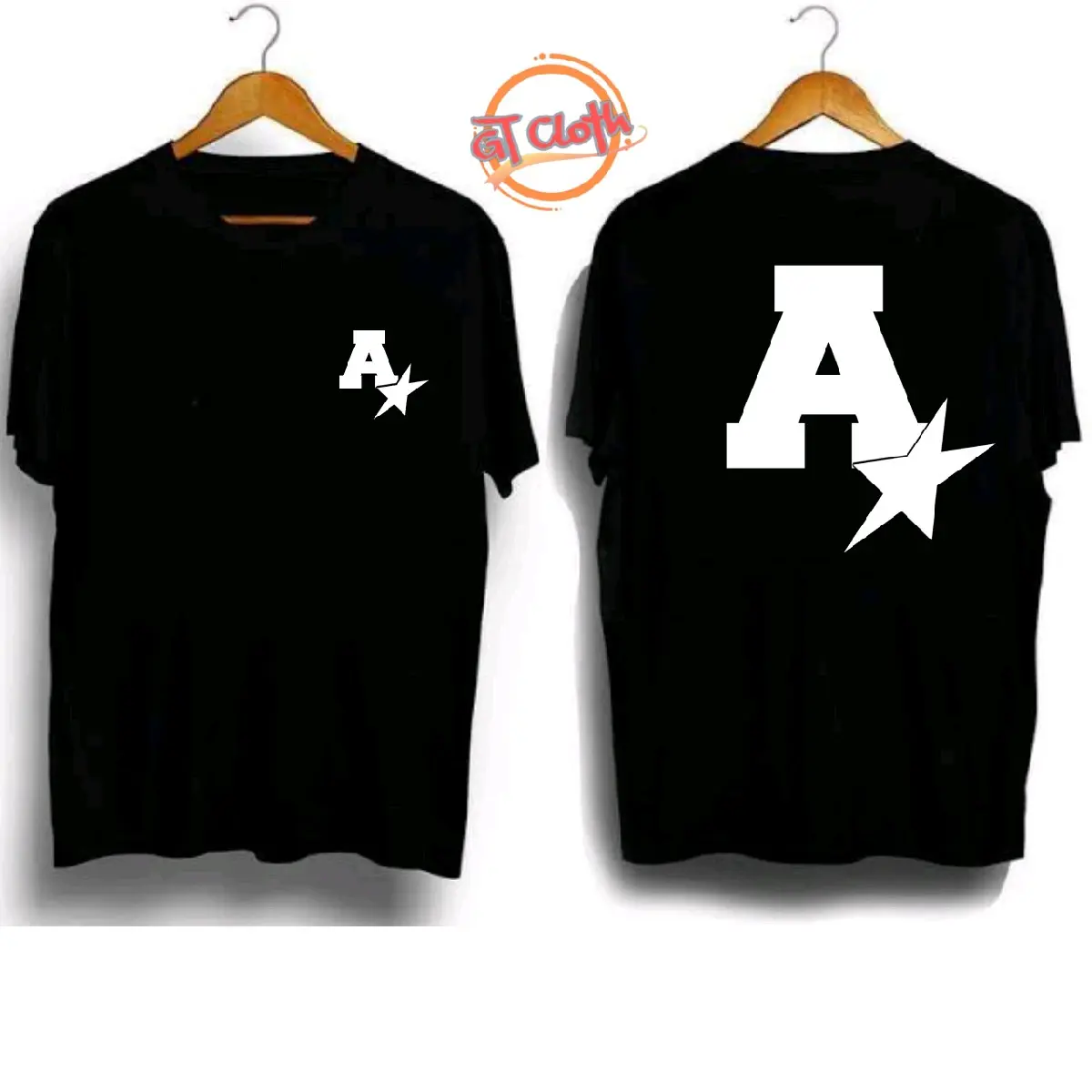 LOGO Inisial Nama Huruf A Star Baju Kaos Distro Premium Unisex Combed30s