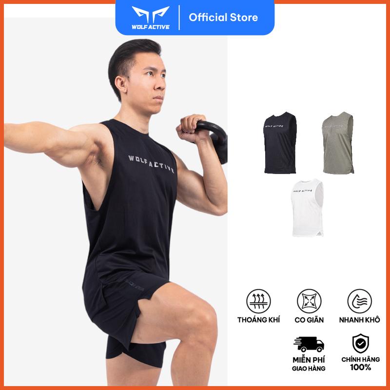  Áo Tanktop Gym Wolf Active Fitpro 145 Áo Ba Lỗ Gym Chất Vải Nhẹ Nhanh Khô Thấm Hút Mồ Hôi Tốt 