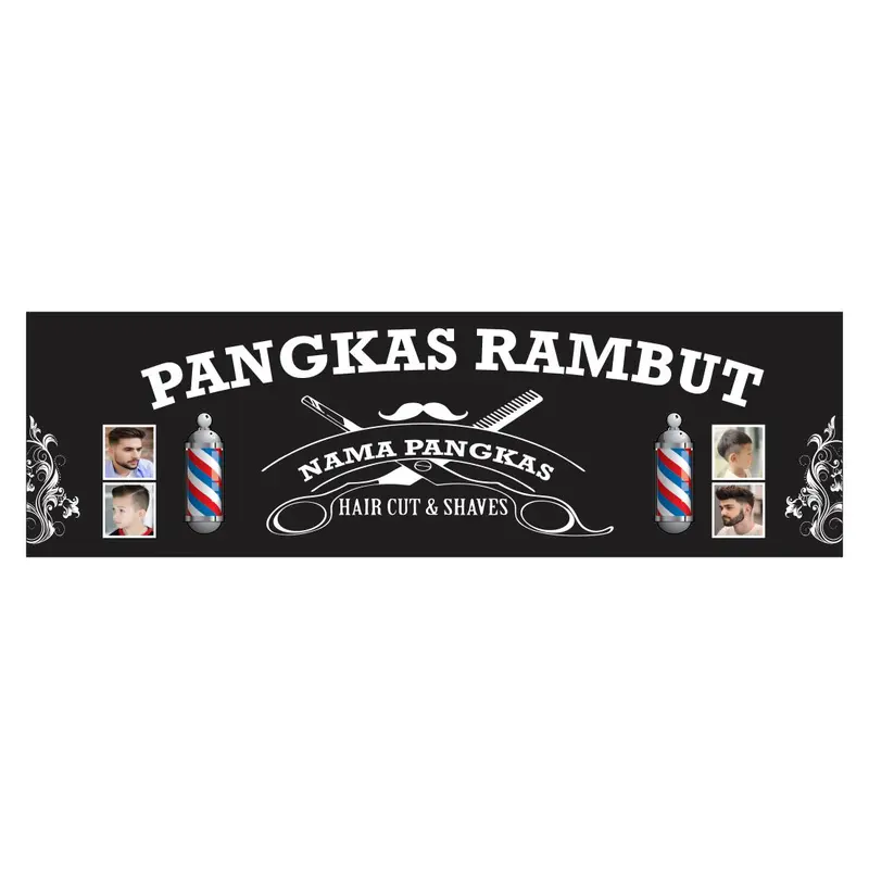 Spanduk pangkas rambut bisa request 2