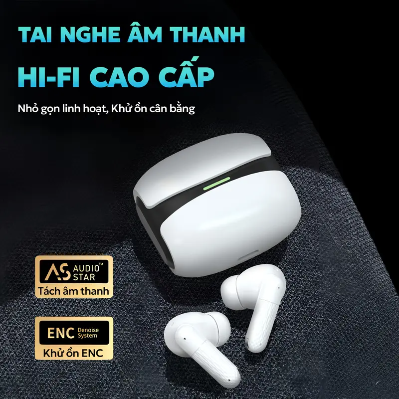 X6 Mới Nhất ENC Tai Nghe [2 Quà tặng] 1 Nhãn dán hoạt hình+1 Bao tay chơi game, Thiết kế viên nang không gian, Âm thanh nổi cấp độ HiFi, Mic tích hợp chống nước IPX5, Giảm tiếng ồn, Tương thích với iPhone và Android | BigBuy360 - bigbuy360.vn