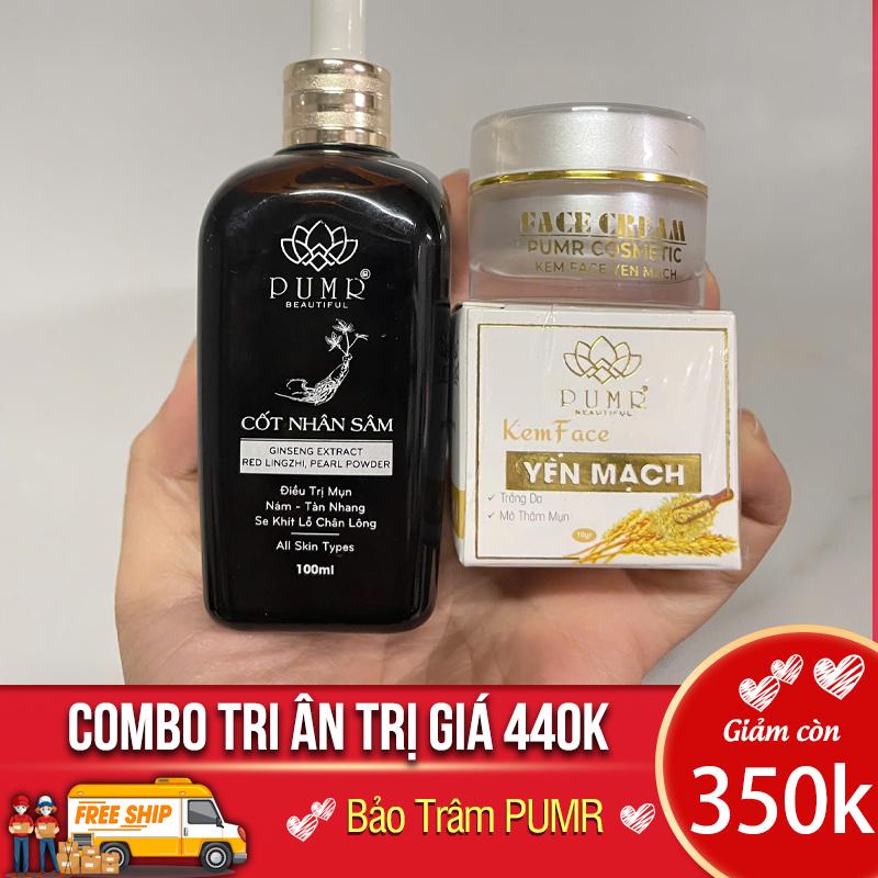  COMBO CỐT NHÂN SÂM   100ml   & FACE YẾN MẠCH  10gr - CHÍNH HÃNG PUMR 