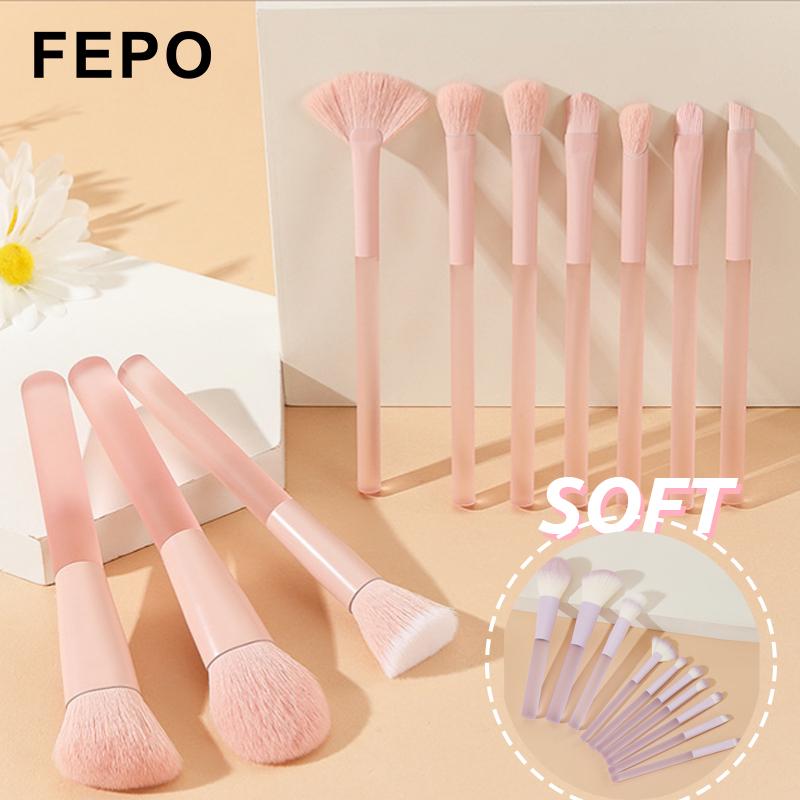 FEPO Set 10 Cọ Trang Điểm Nền Che Khuyết Điểm Chuyên Nghiệp Chất Lượng Cao