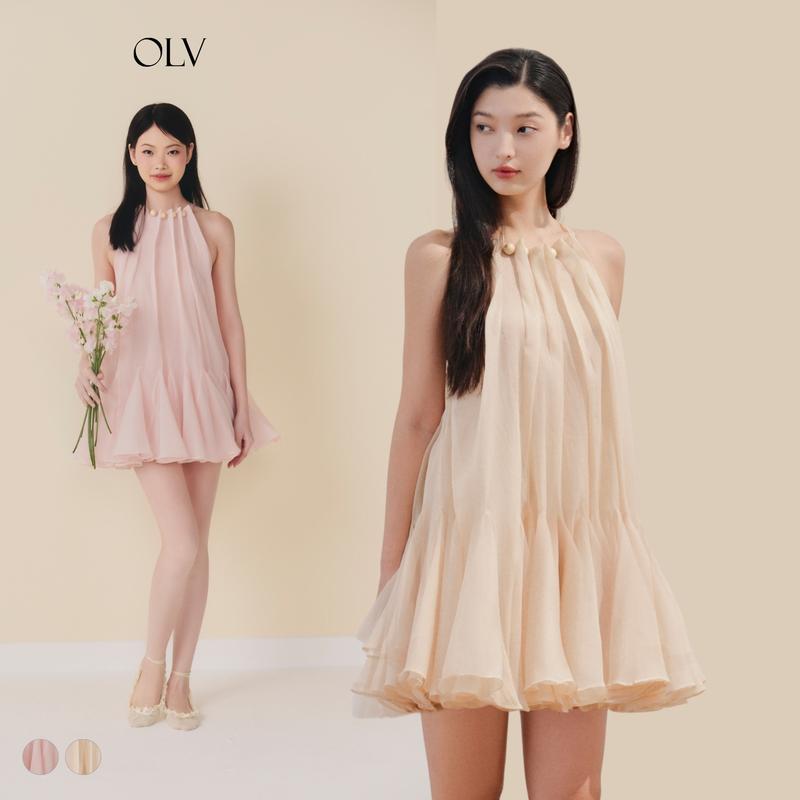 [BÁN CHẠY] Set áo yếm suông xếp li phối cúc kèm quần Farida nhiều màu thoáng mát nữ tính OLV