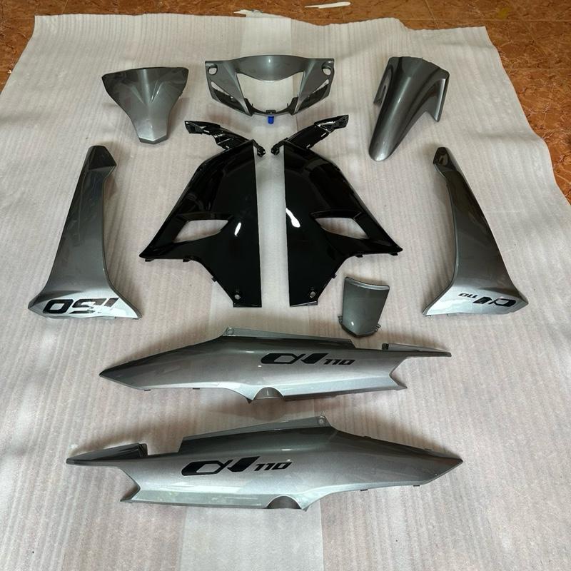 Bộ nhựa xe A110 Màu Đen Xám ( Lắp 2017 - 2025 ) 10 chi tiết nhựa bóng ABS , Bảo Hàng 36 Tháng Mầu Sơn , Phụ Tùng Xe Máy