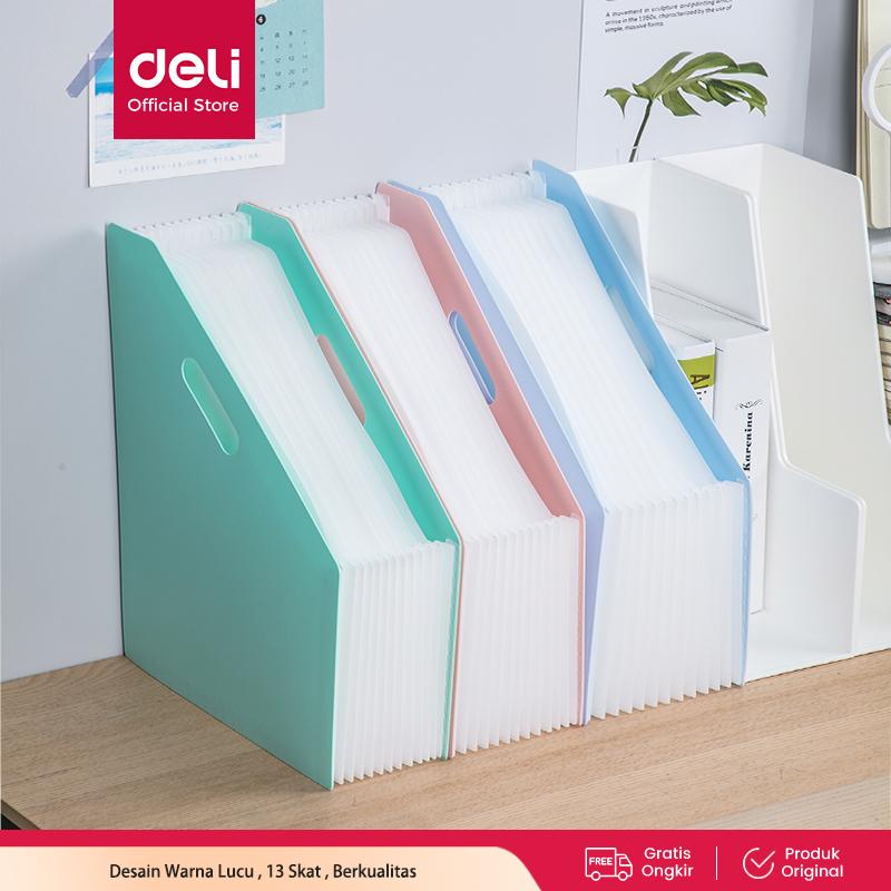 Deli Standing  File  A4 100% bahan impor EB41102 Stationery 0