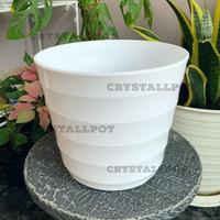 Gambar Pot Bunga Tanaman Plastik Lovenia Mado 27 Putih - LOVENIA PM 8027 dari CRYSTALLPOT Kota Tangerang 4 Tokopedia