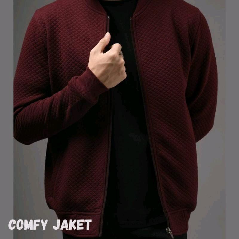 Jaket Comfy Bomber Original Premium Casual Hitam Dewasa Pria - Distro 4