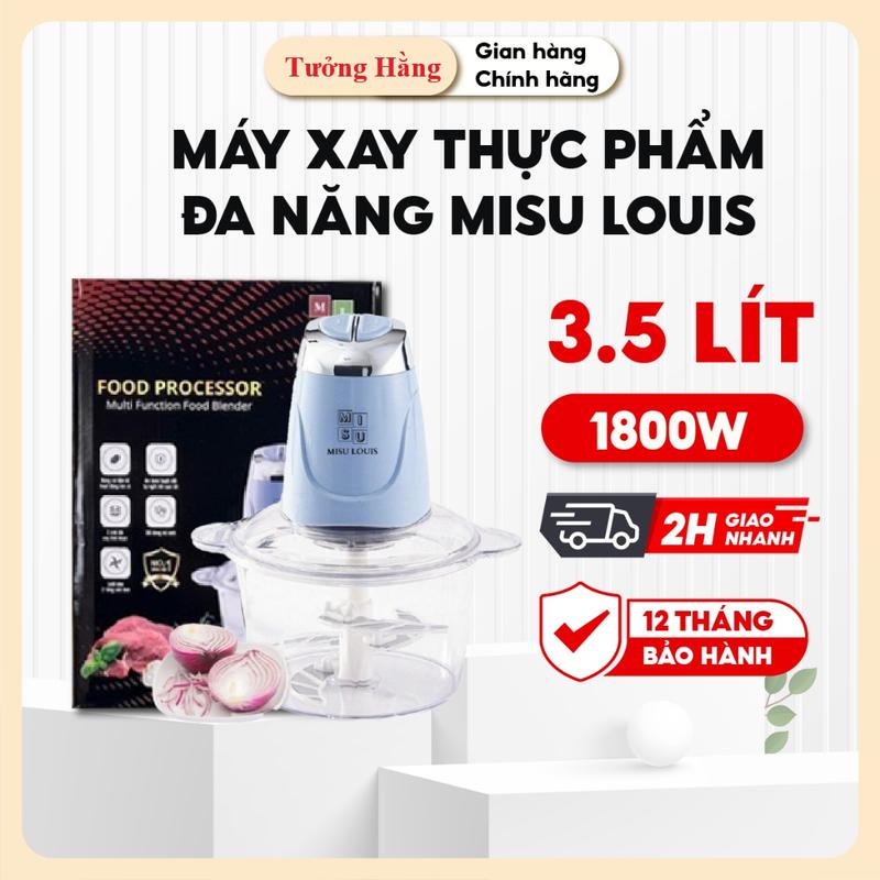 Máy Xay Thực Phẩm Đa Năng MISU LOUIS Cối Thủy Tinh 3.5L, Công Suất 500W Máy Xay Thịt Xay của quả