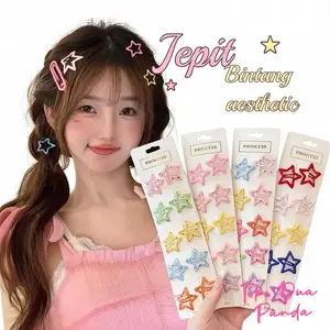 Jepit Rambut Bentuk Bintang Hair Clips Bintang Aksesoris Rambut  Wanita Pin Rambut Bintang Warna Warni BN12JPT 01 jedai volly jepitan 1 set y2k