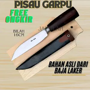 Pisau Dapur Premium Bahan Baja Laker dengan Sarung Anti Karat - Kitchenware serbaguna pisau buah