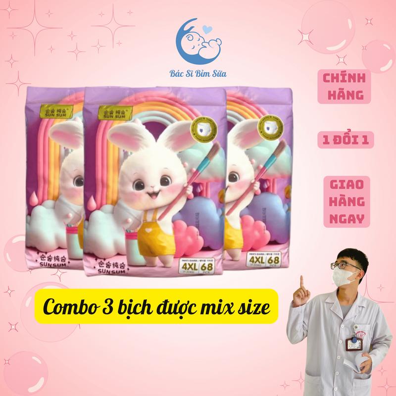 SIÊU ƯU ĐÃI Mua Combo 3 Bịch mix size phần ghi chú đơn hàng Bỉm Hàn Quốc Sun Sum Khô Thoáng Mỏng Nhẹ Thấm Hút Tốt Cho Bé Yêu