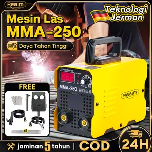 Murah - REAIM Inverter MMA-250 120A 450W Welder 450W Welder Welding Transformer Reaim Mesin Las MMA-250 Inverter 450 Watt Teknologi Jerman Daya Tahan Tinggi 120A Konektor Genset COD 24H Jaminan 5 Tahun