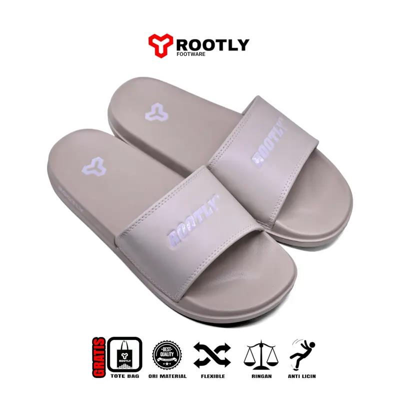 Rootly - Sandal Slipper Begie Polos Simple 0