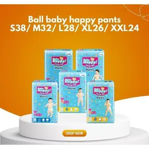 Popok Celana BabyHappy Bodyfit S38+2/M32/L28/XL26/XXL24 - Bayi pempers