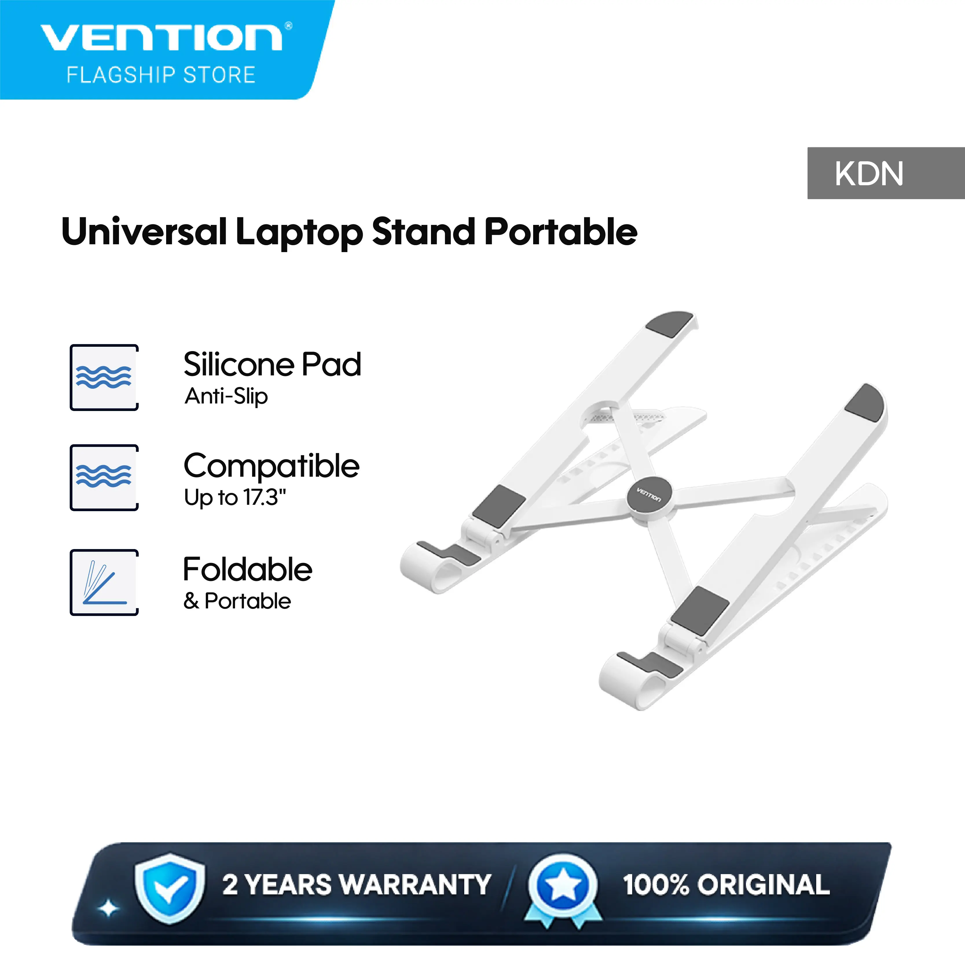 Vention Laptop Stand Portable Universal Compatible For Tablet or Laptop UP TO 17.3 Inch - KDN