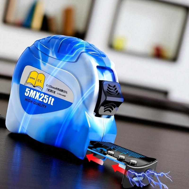 Thước cuộn xanh loang-dây thép bản 25mm-đầu có từ tính-Dụng cụ thiết yếu trong việc đo đạc