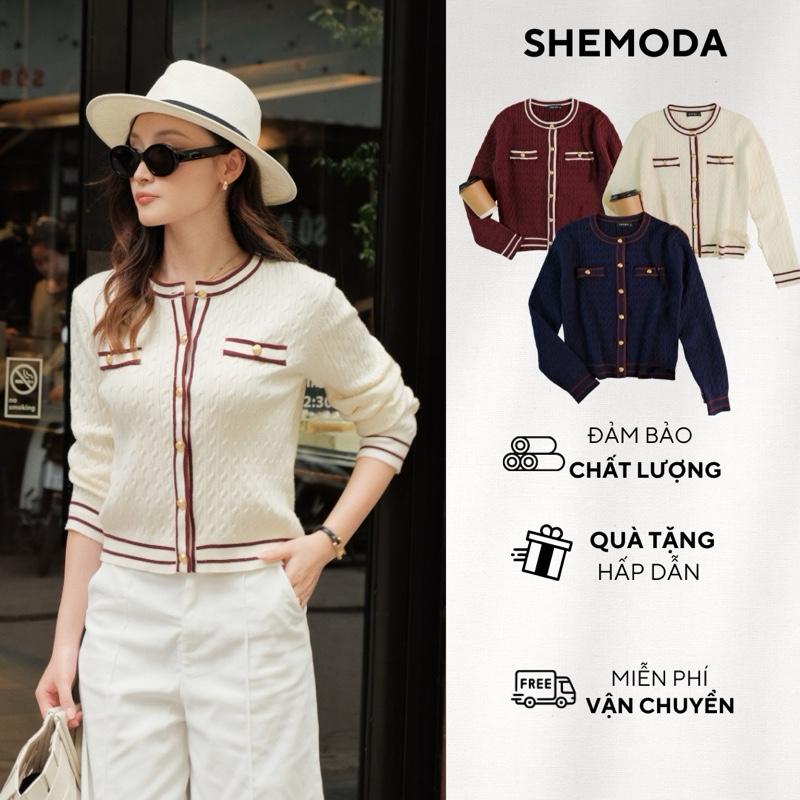SCREWS KNIT CARDIGAN - Áo Cardigan form dáng Regular Fit thiết kế dáng dài vừa cho nữ SHEMODA