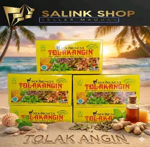 4BOX SIDOMUNCUL TOLAK ANGIN CAIR 48 Sachet - Obat Herbal Terstandar OHT BPOM Masuk Angin