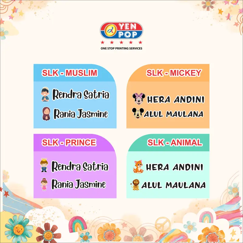 Sticker Label DTF UV Karakter Lucu SEHARI JADI 3