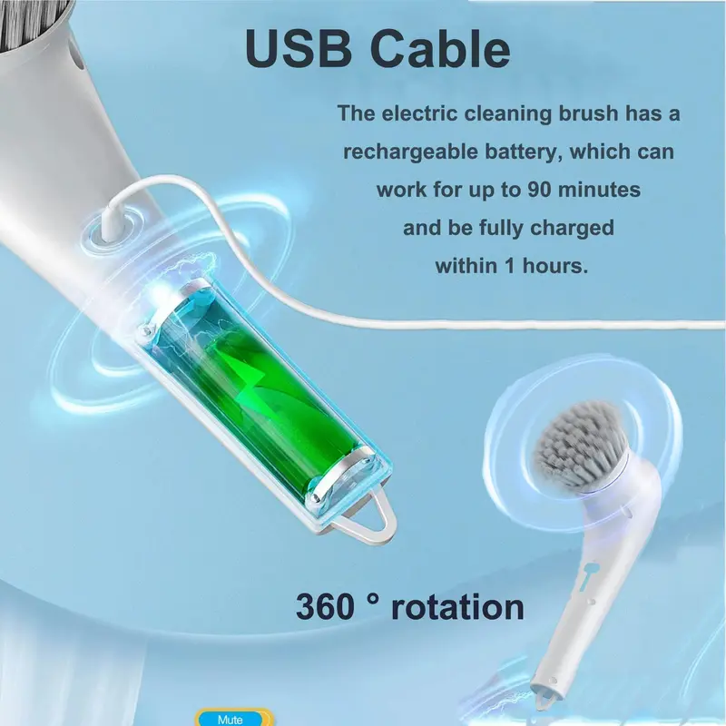 SULTHAN HITAM Electric Spin Scrubber USB Portable 3