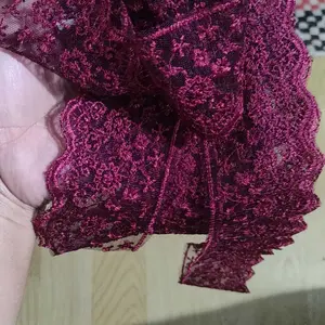 Renda Motif Daisy Lebar 6 cm Warna Legkap Elegan untuk Mukena Gamis & Dressmaking Fabrics Kain Transparan dan Lembut