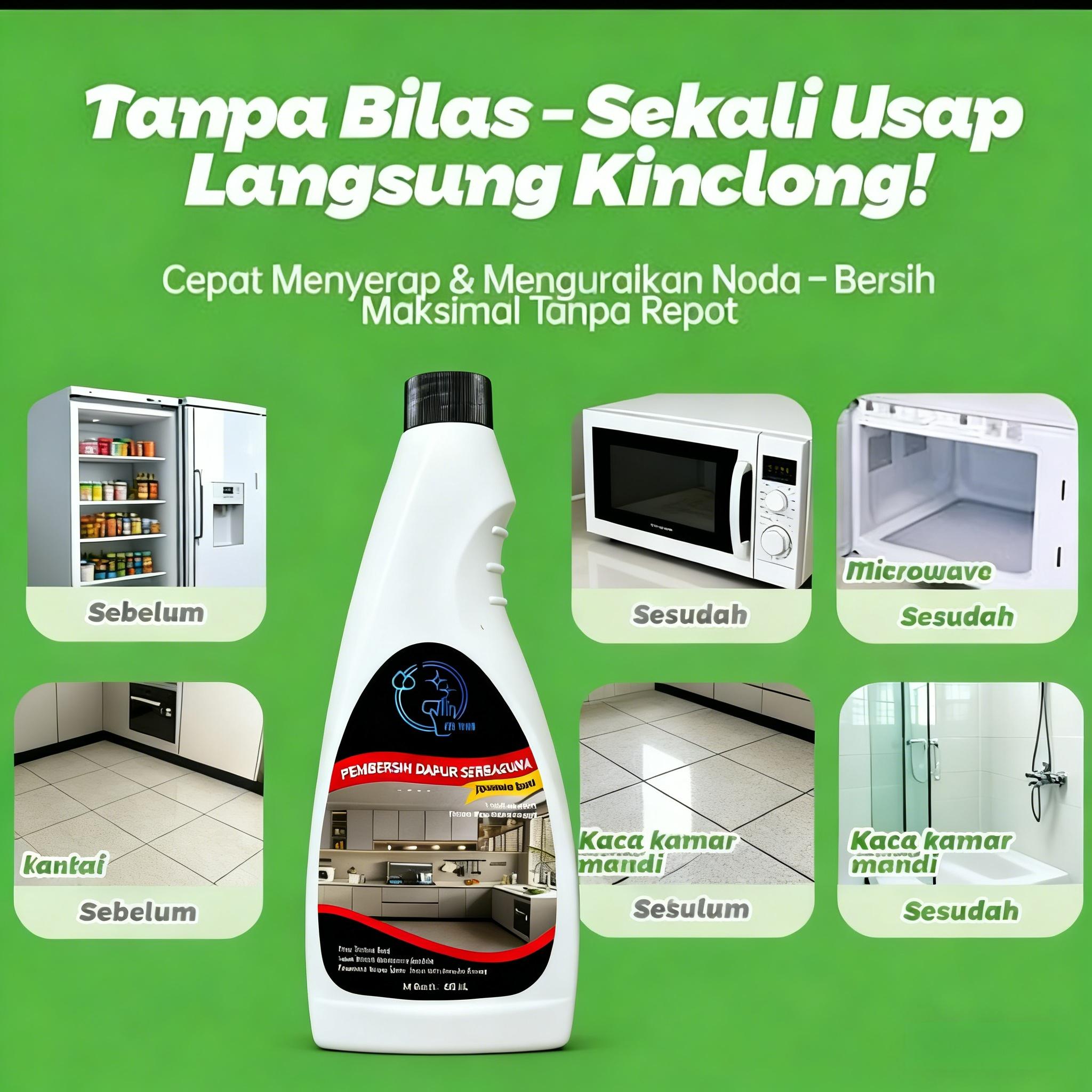 ZEE WON Pembersih Lemak Dapur Serbaguna 450ml - Semprot Lumer Bersih Tanpa Gosok Keras & Aman untuk Semua Permukaan ZEE WON Pembersih Lemak Dapur Serbaguna 450ml - Semprot Lumer Bersih Tanpa Gosok Keras & Aman untuk Semua Permukaan