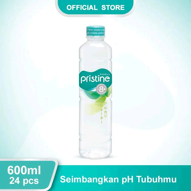 Pristine 8.6+ 600 ML Air Mineral 1 Dus isi 24 Botol