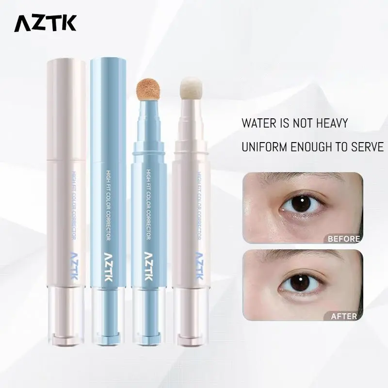 AZTK HIGHFIT COLORCORRECTOR Paste concealer Liquid Pen Cream Brightens Tear Ditch to Cover Spots, Black Eyes, Acne Marks and Moisturizing Mask