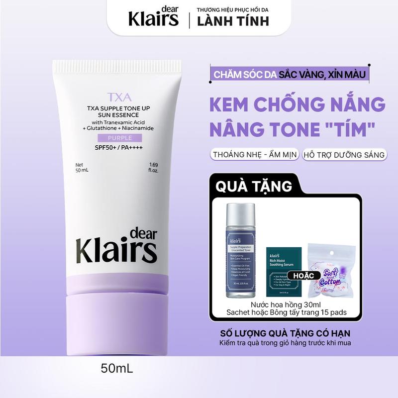 Dear Klairs Kem chống nắng TXA Supple Tone Up Sun Essence SPF50+ PA++++ 50 ml [FS]