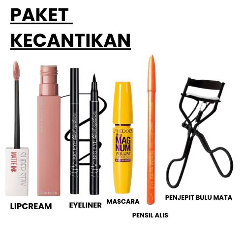 Product Introduction of PAKET KECANTIKAN SPESIAL 5IN1 MACARA - LIPCREAM - PENSIL ALIS - EYELINER - PELENTIK BULU MATA 0