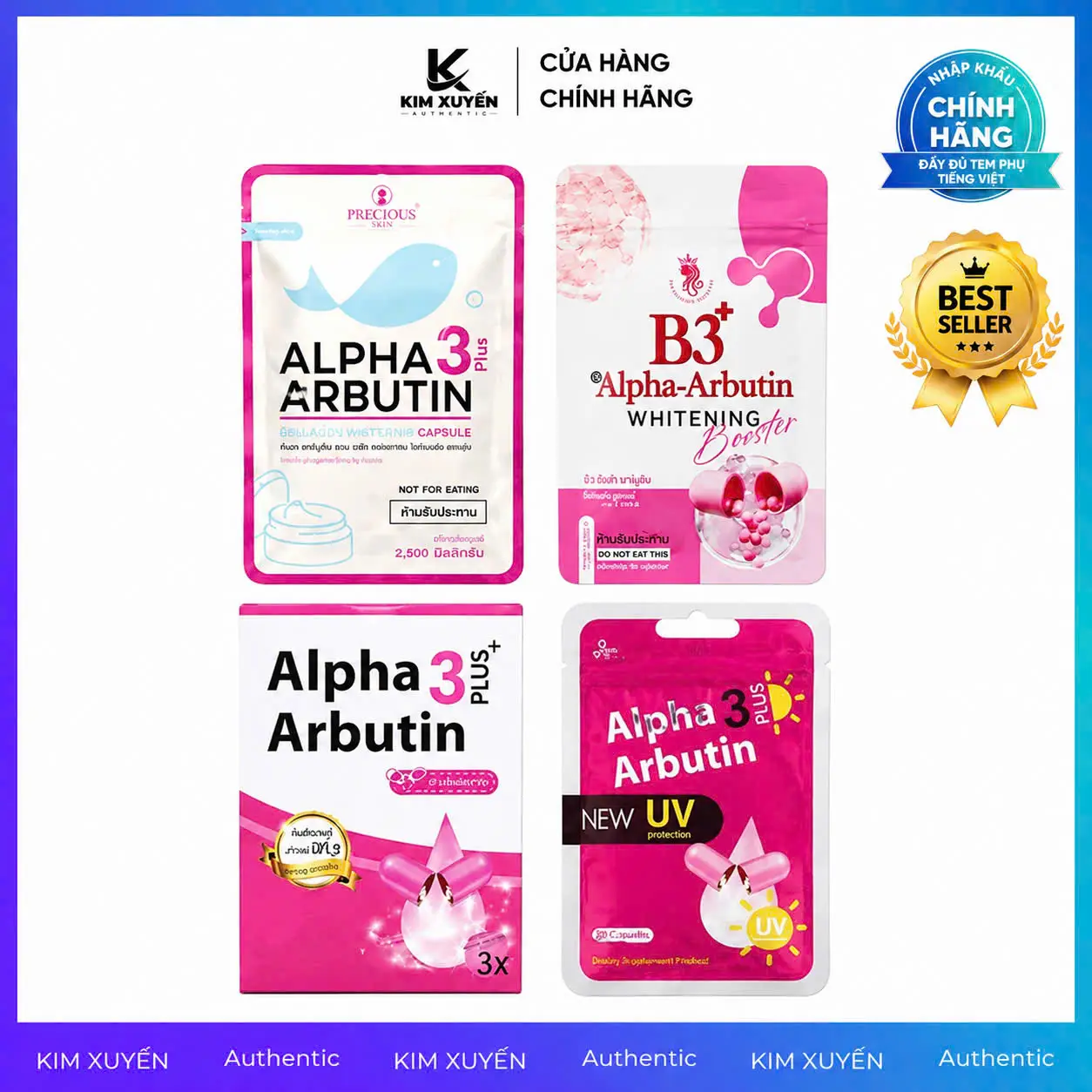 Viên bột trộn kem dưỡng da body Alpha Arbutin Precious Skin - VĨ 10 VIÊN