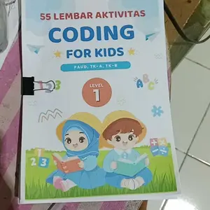 55 LEMBAR AKTIVITAS BELAJAR, CODING FOR KIDS, MATEMATIKA, BAHASA INGGRIS, DLL, FULL COLOUR MENYENANGKAN