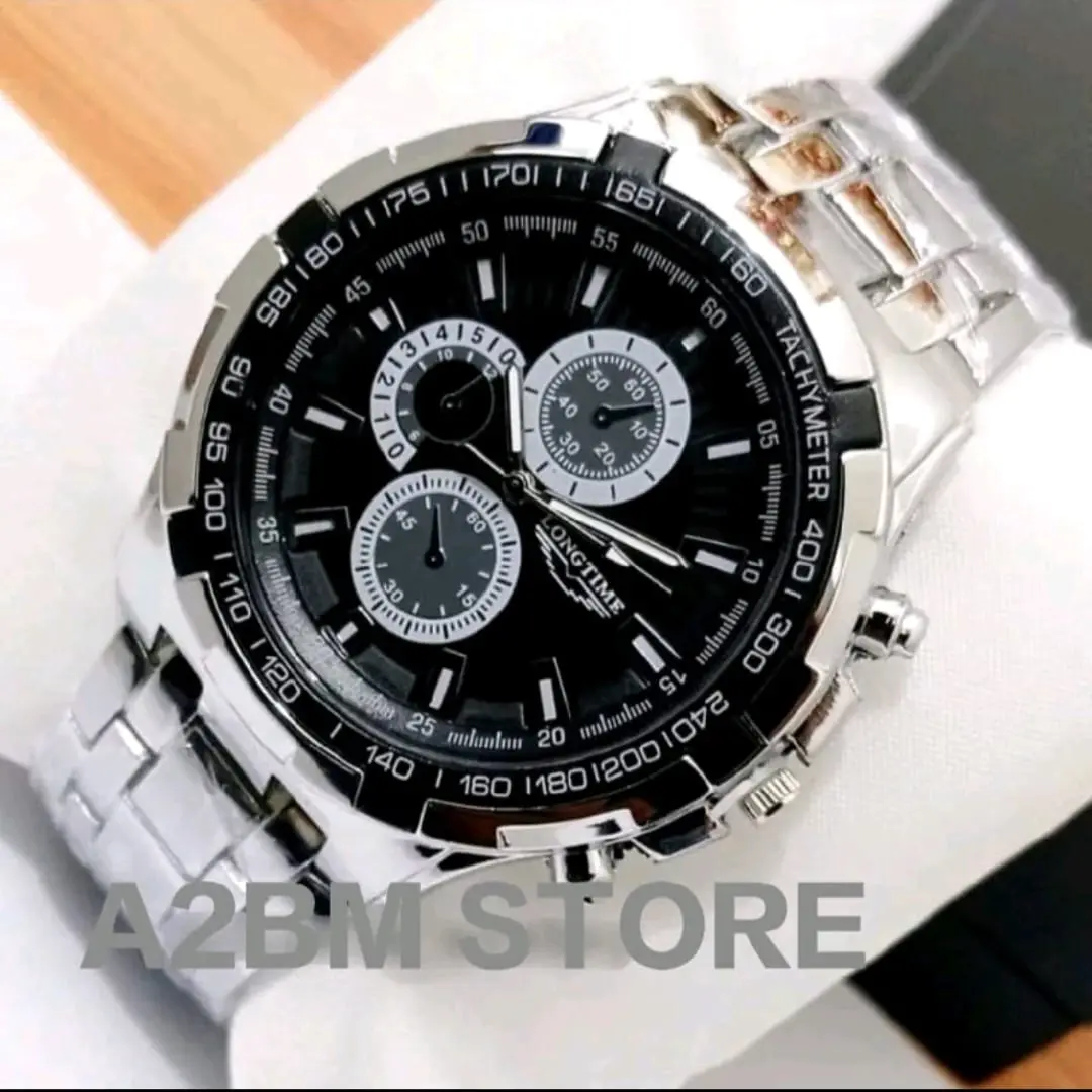 LONGTIME SILVER-HITAM TIPIS