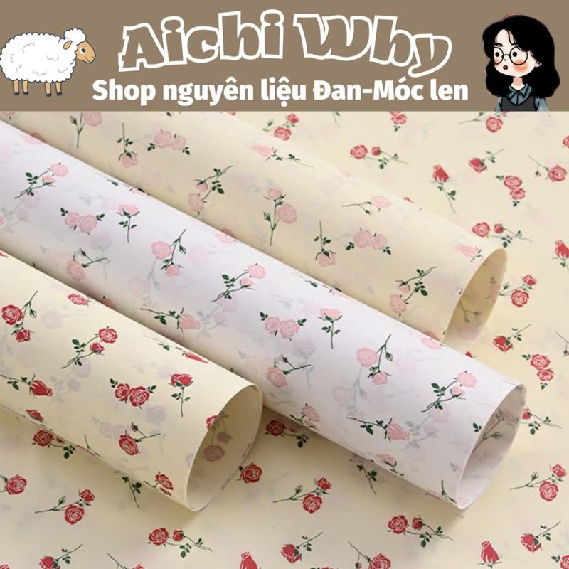 Giấy Nến Giấy Gói Hoa Nhún Dày Dặn Giấy Nhăn 5 tờ