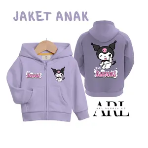 ARL SUPPLY - Jaket Zipper Anak Perempuan Terbaru Umur 2-12 Tahun - Bahan Cotton Fleece Berkualitas - Fashion, Pakaian
