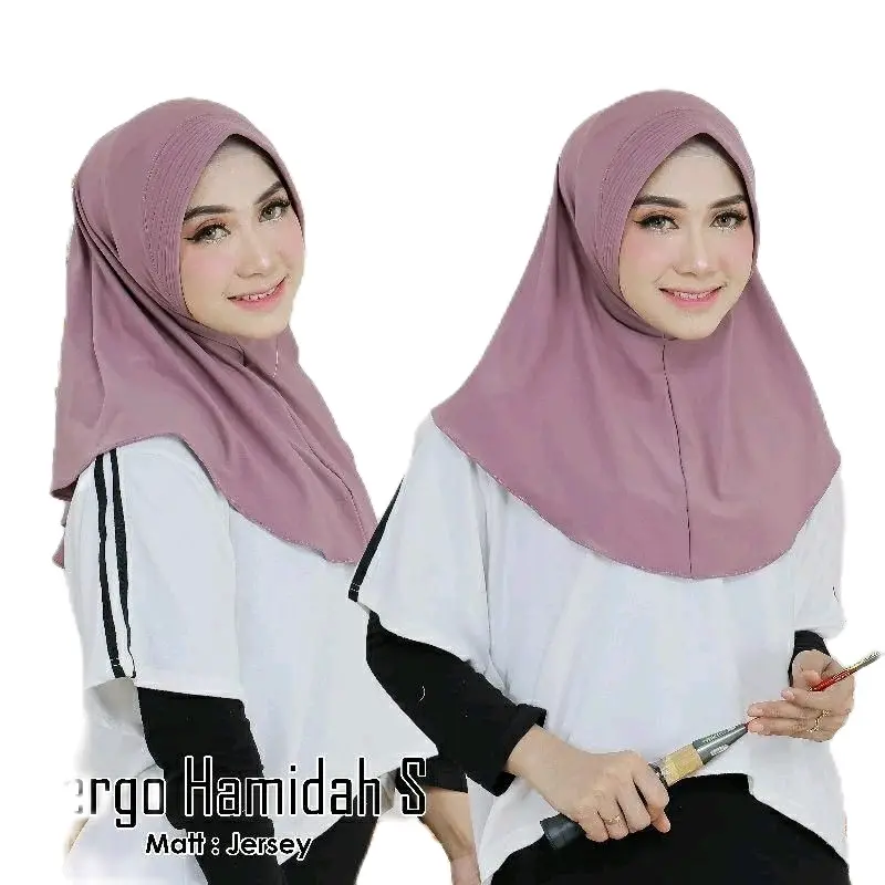 (DAPAT 5 PCS) HIJAB BERGO LABEL AKRILIK PREMIUM SIZE S By ShenaHijab HIJAB INSTAN Nyaman