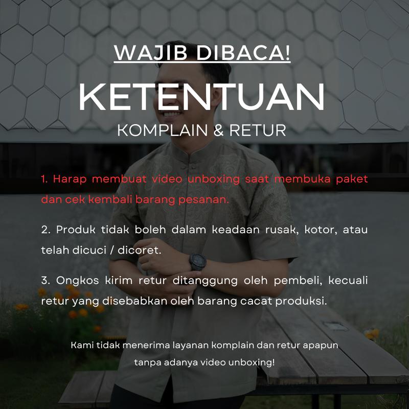 BASTOH Kemeja Koko Pria Bordir Mada Sage Green Lengan Pendek 3