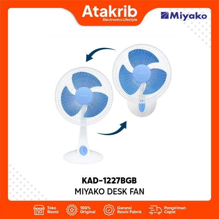 Gambar MIYAKO DESK FAN KAD-1227BGB Kipas Angin 12 inch dari Atakrib Elektronik Yogyakarta Kab. Sleman Tokopedia