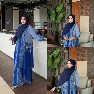 [Free Hijab] TUTUNAJWA  Namita Amala Dress Kurung Malay Etnik Batik Gamis Set Hijab Allsize