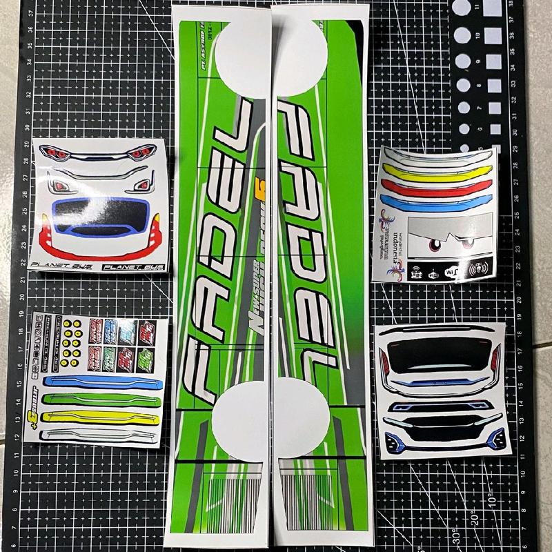 sticker livery maudi lengkap dengan headlamp jb 3 dan jb 5/ sticker miniatur bus basuri livery maudi lengkap Paper Stationery Car 3